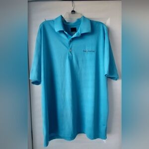 Greg Norman The Players Turquoise Blue Golf Polo Shirt Mens XXL